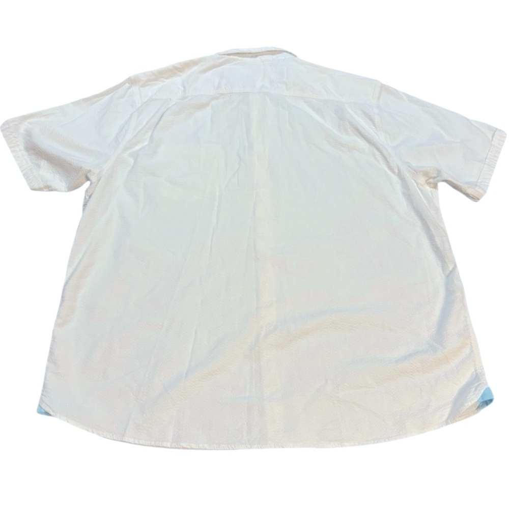 Tommy Bahama Men’s 3XL White Seersucker Short Sleeve Button Down - Picture 3 of 6